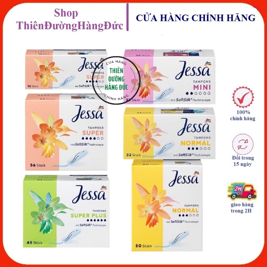 Băng vệ sinh Tampon Jessa/Ob/Facelle Đức đủ size