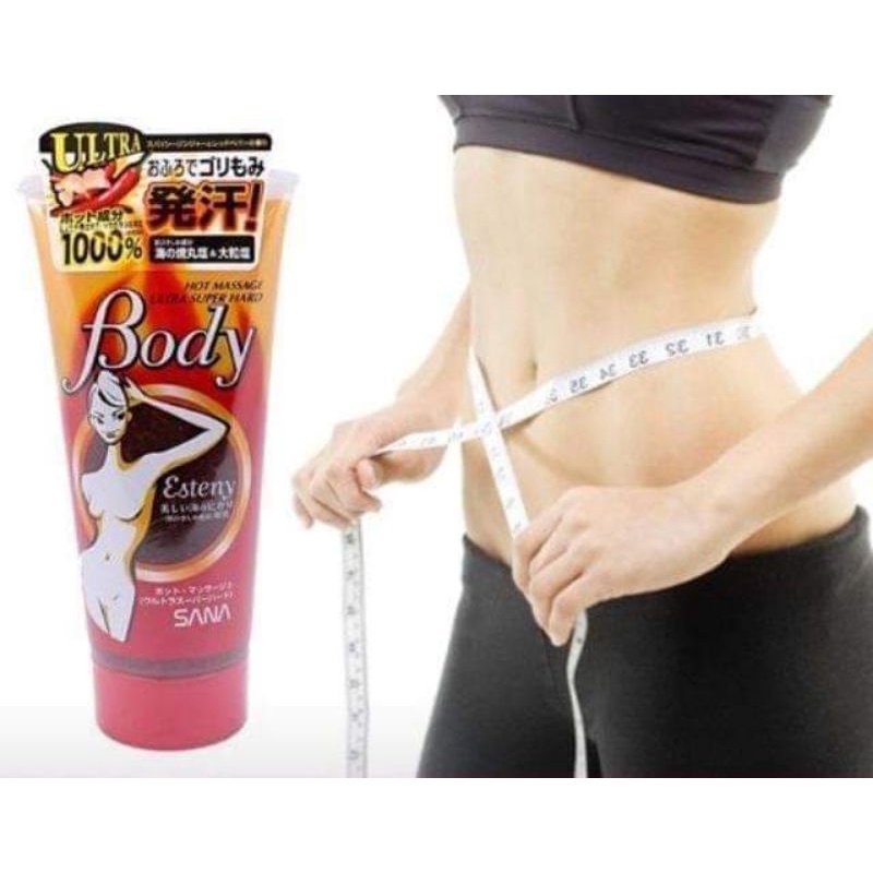 Gel TAN MỠ Esteny Hot Body Massage Gel Nhật Bản Chính Hãng Túyp 240g