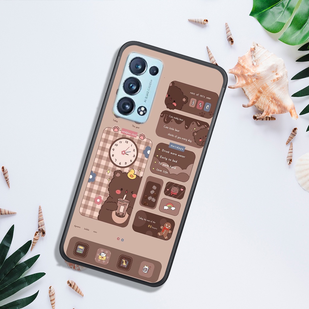 ỐP LƯNG OPPO RENO 6 4G - RENO 6 5G - RENO 6Z, IN HÌNH GẤU NÂU CHOCOLATE ĐÁNG YÊU.