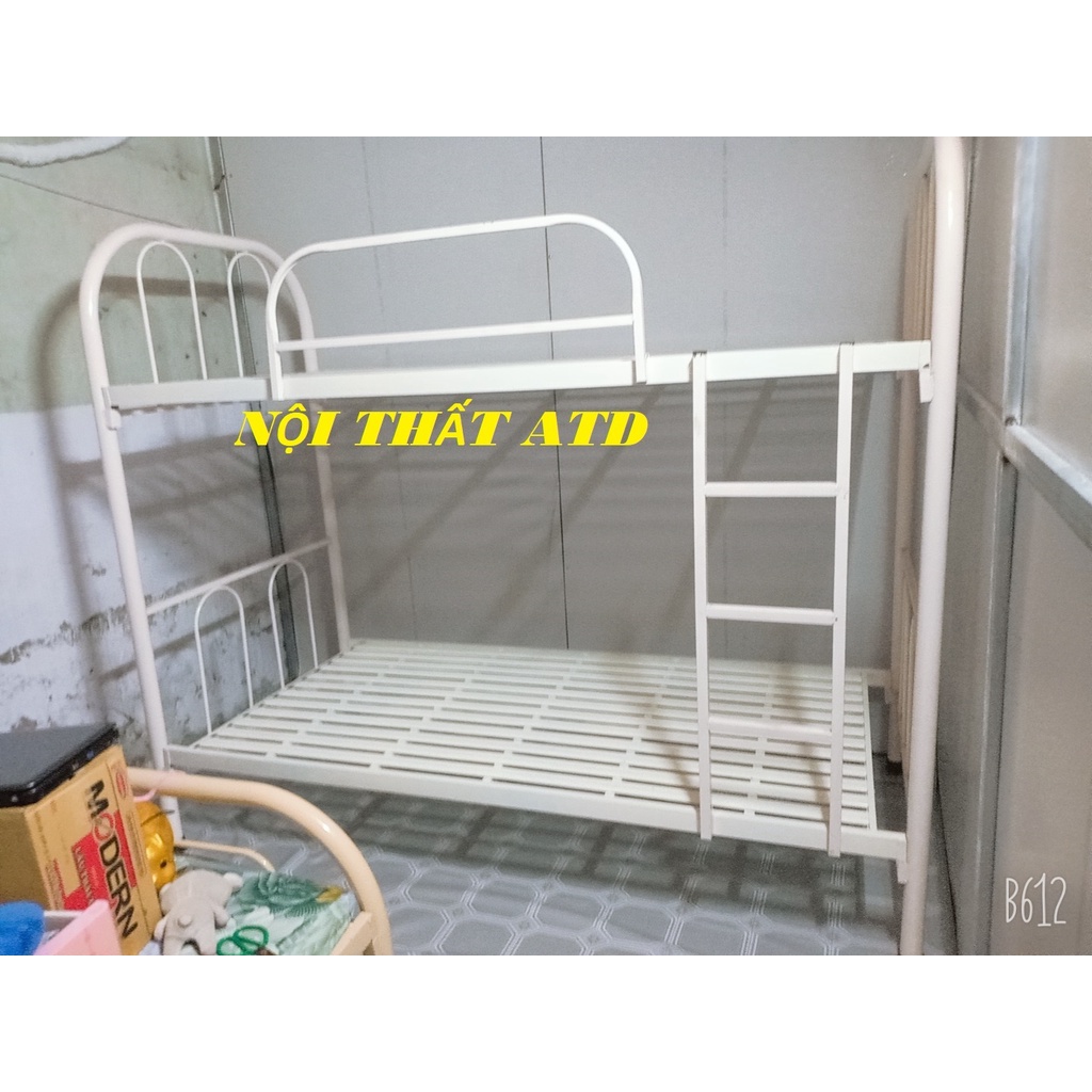 GIƯỜNG TẦNG sắt tròn đẹp, 1m/1m