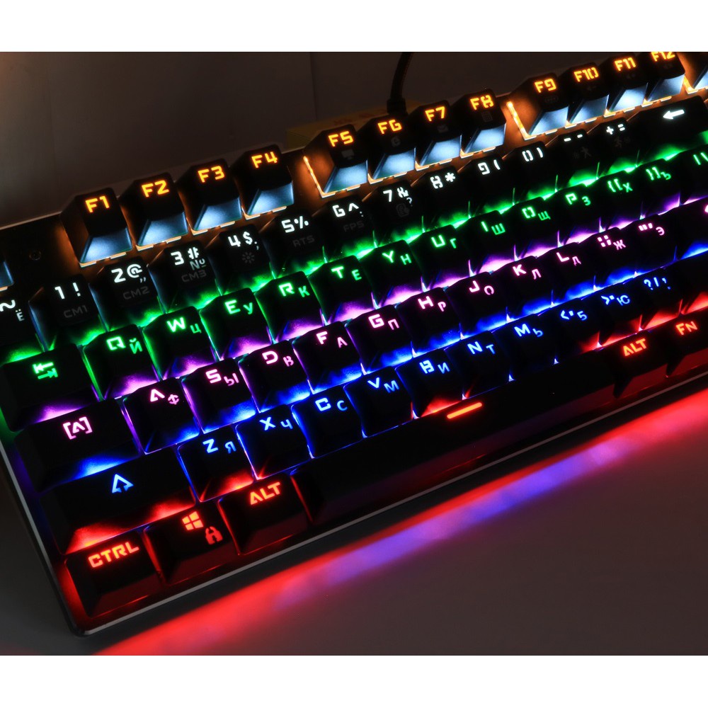 Bàn Phím Cơ chơi game Zuoya X51 - Led Rainbow ( 87 Phím, LED RGB, Blue/Black Switch ) -dc3663