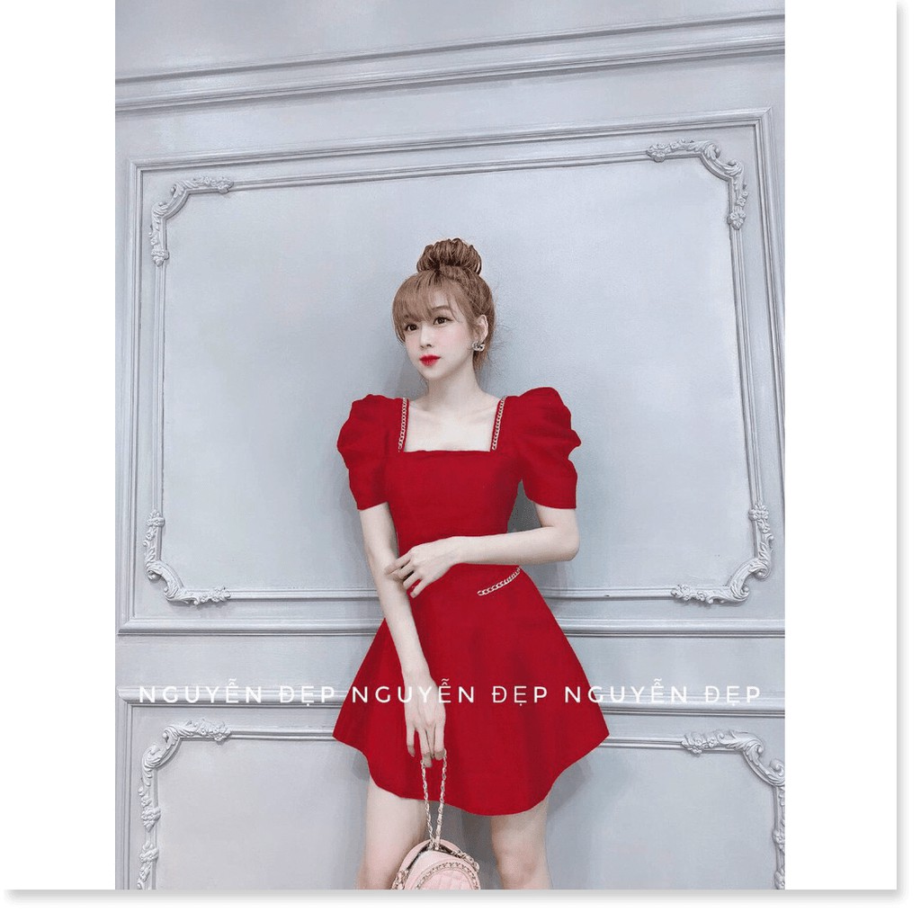 Đầm trượt phối viền xích siêu xinh đẹp cho chị em KHÁNH AN STORE