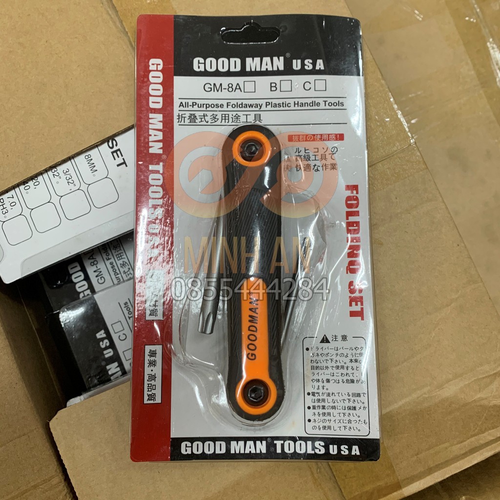 Bộ hoa thị - Lục giác bông [CAO CẤP] GOODMAN -  Bộ hoa thị, hoa khế, lục giác gập gọn, tiện lợi 8 chi tiết bỏ túi