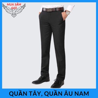 Quần tây, quần âu nam ống suông công sở vải đẹp nguyên lai không co giãn size 27 đến 35-MS07