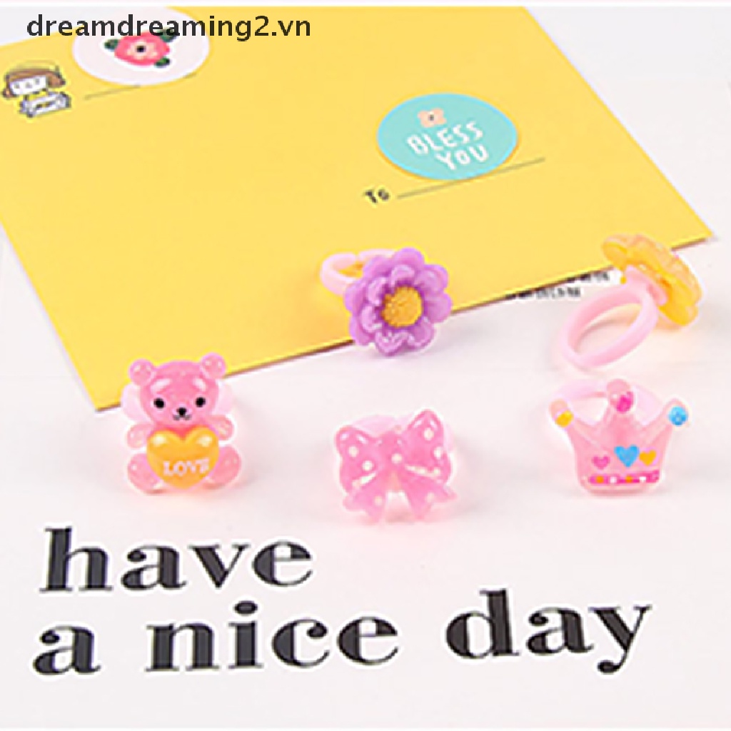 Bộ 10 Nhẫn Nơ Hoạt Hình Cho Bé