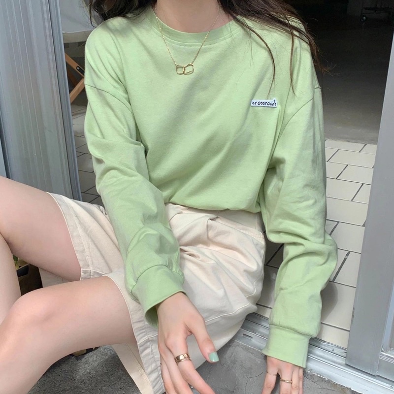 Sweater logo dàn màu pastel chuyên sỉ