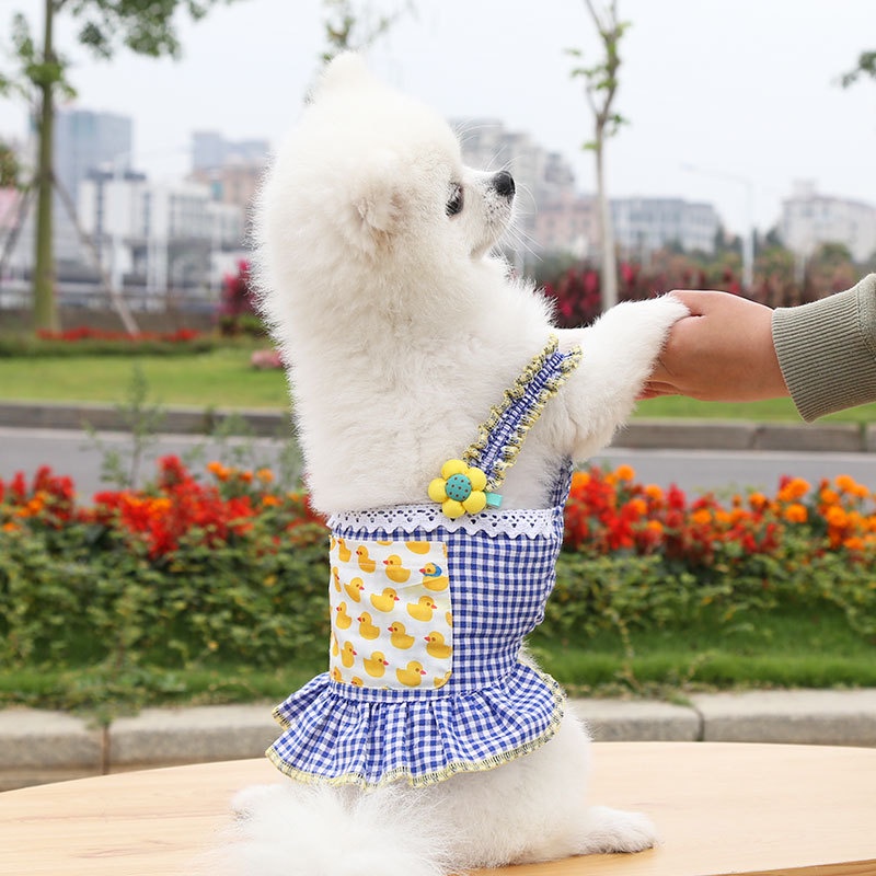 Đầm Họa Tiết Caro Dễ Thương Cho Thú Cưng