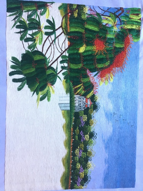 Tranh thêu tay phong cảnh Hồ Gươm 35x50cm HG003