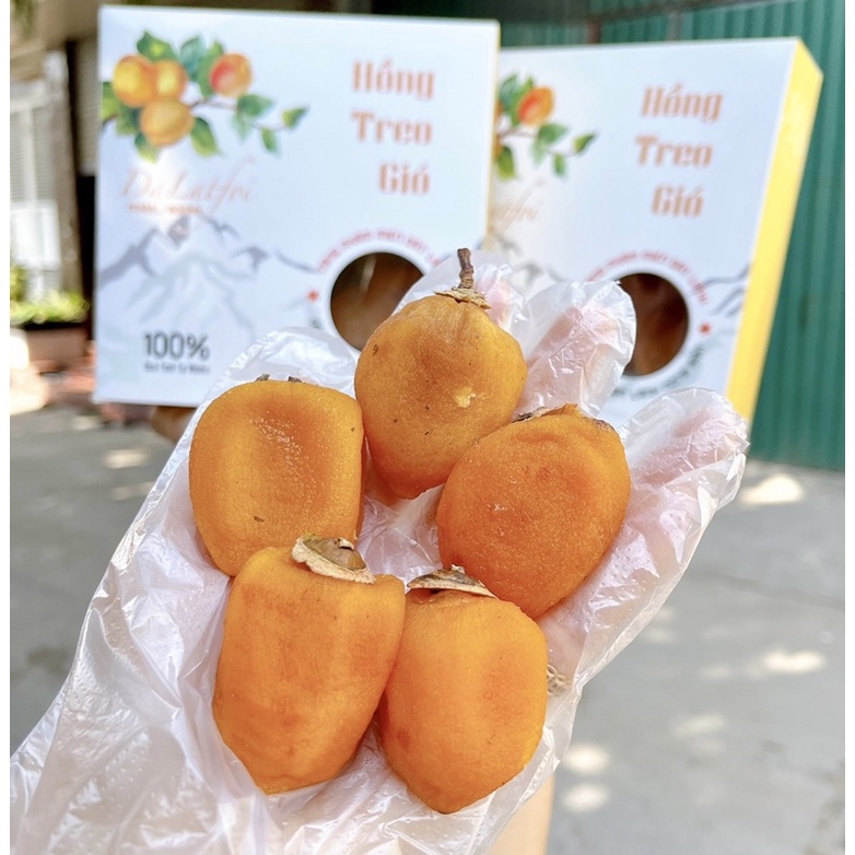 Hồng treo gió Đà Lạt chuẩn kèm hộp đẹp xịn mịn hộp 500gram