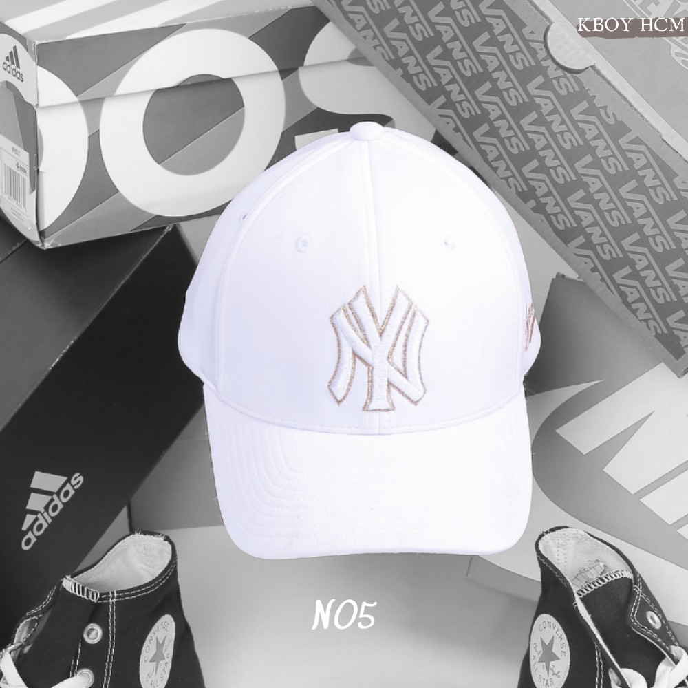 (HOT) Nón/Mũ lưỡi trai Nam màu trắng/đen họa tiết thêu tinh tế chất liệu vải kaku cao cấp, thoáng mát NOB077