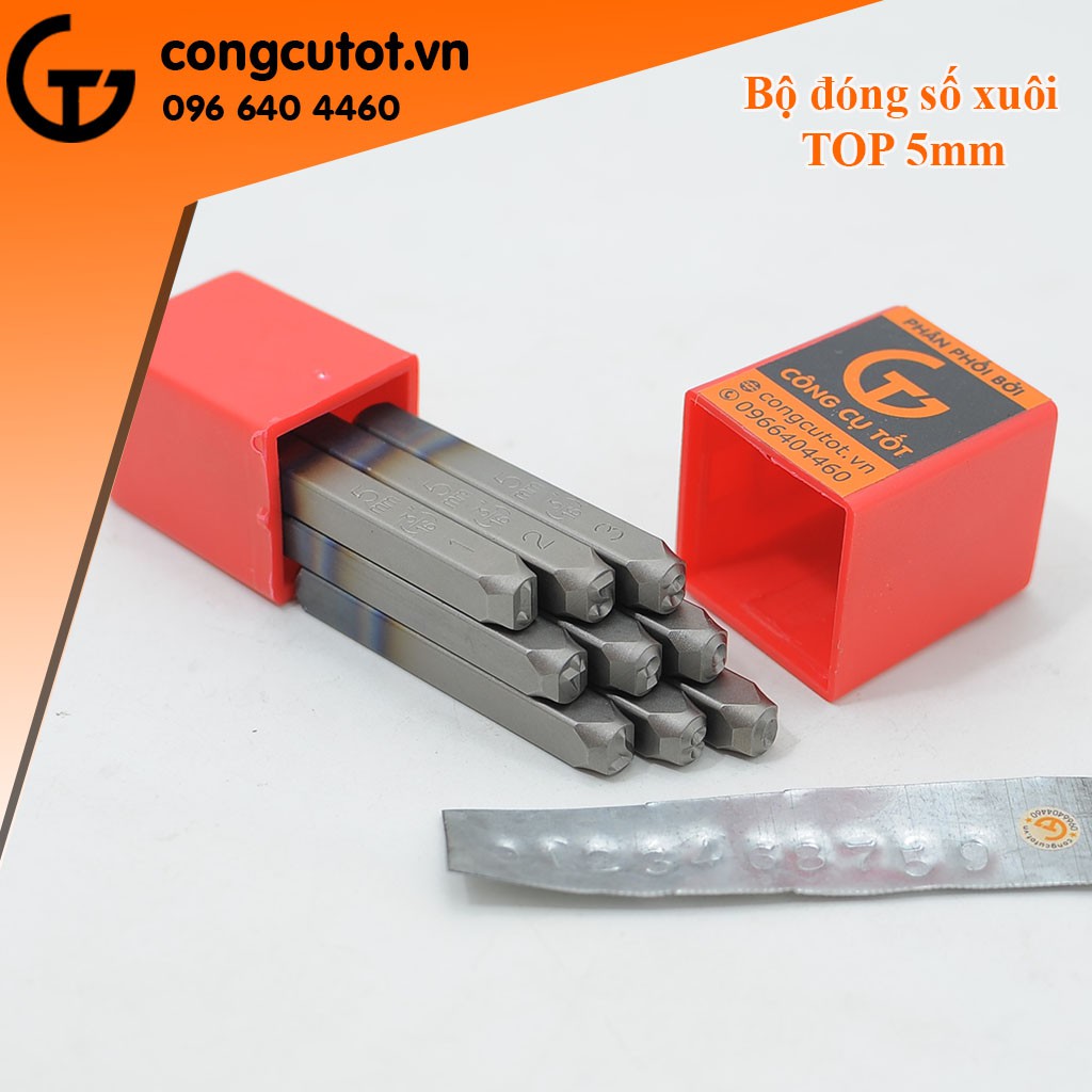 Bộ đóng số xuôi TOP cỡ 5mm