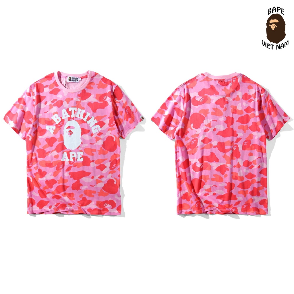 Tee A Bathing Ape Logo, Áo thun Bape chất Cotton 5 màu Camo Red, Violet, Green, Blue Bape Việt Nam