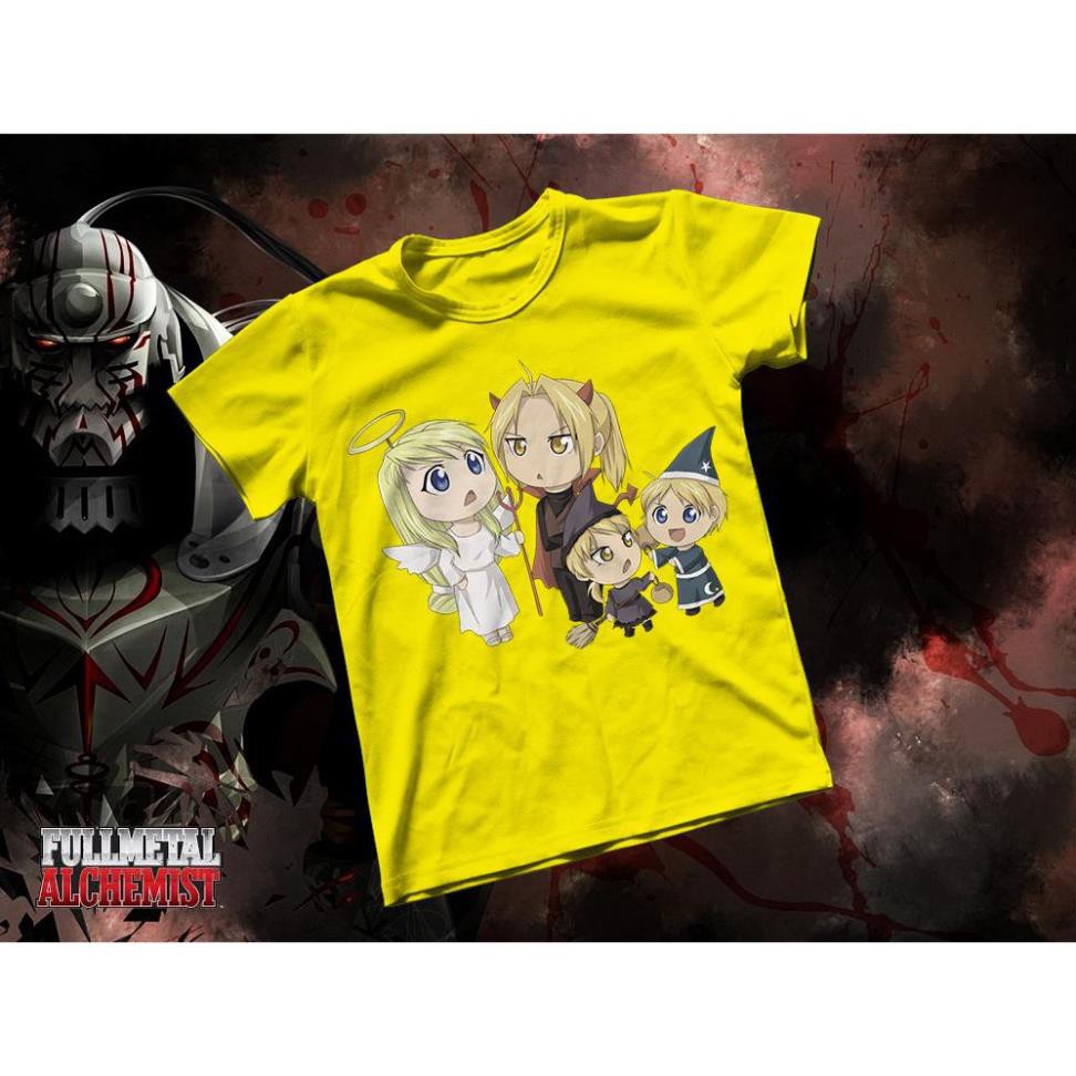 (SALE HOT) Áo thun Cotton Unisex - Anime - Fullmetal Alchemist - Gia đình yêu thương và Edward Elric