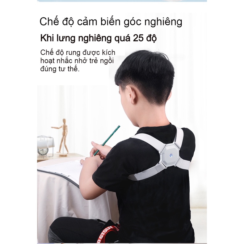 [HOT] Đai chống gù lưng cho bé - Đai lưng chống gù thông minh có cảm biến rung thông minh