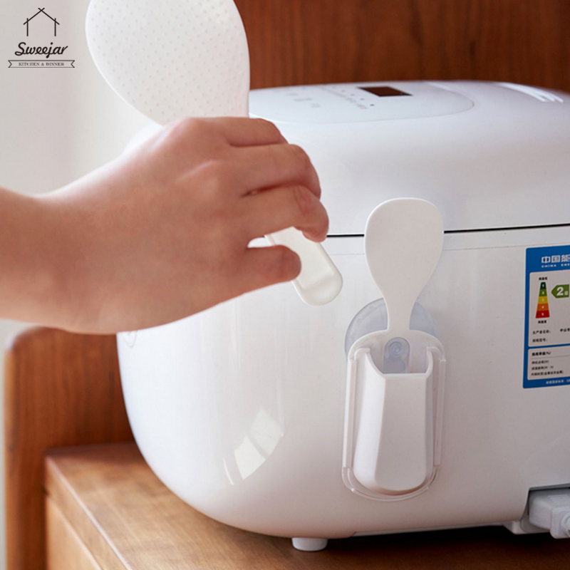 Giá đựng thìa xúc cơm SWEEJAR có cúp hít dính tường thiết kế dạng rãnh tiện lợi