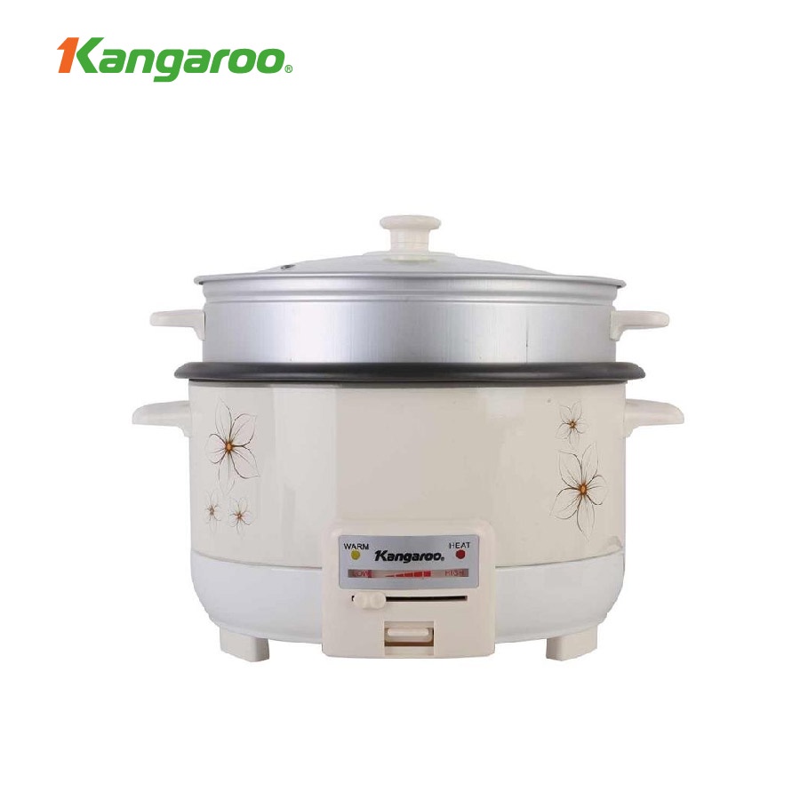 [Mã ELHADEV giảm 4% đơn 300K] Lẩu điện Kangaroo 4.5L màu trắng hoa 5 cánh KG272