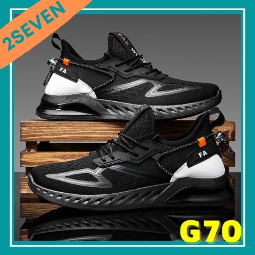 Giày Thể Thao Nam Ultra.boots Trắng Đen Vạch Sọc Chạy Bộ Siêu Êm Chân - 2SEVEN - G70