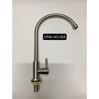 Vòi rửa chén gắn chậu cần cứng inox sus 304