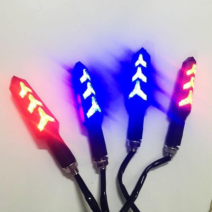 1 Đôi Đèn Xi nhan LED kiểu Ferrari F1 chạy hiệu ứng cho Exciter 150. Đèn LED Xi nhan hình mũi tên  - DXND