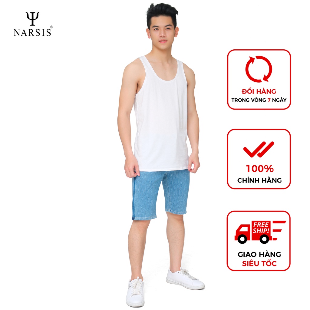 Quần Short bò nam cao cấp Narsis S9009 màu xanh