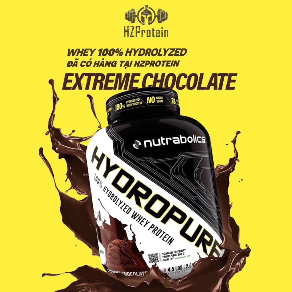 NUTRABOLICS HYDROPURE HYDROLYZED WHEY - SỮA TĂNG CƠ WHEY PROTEIN HYDROLYZED THỦY PHÂN 100%