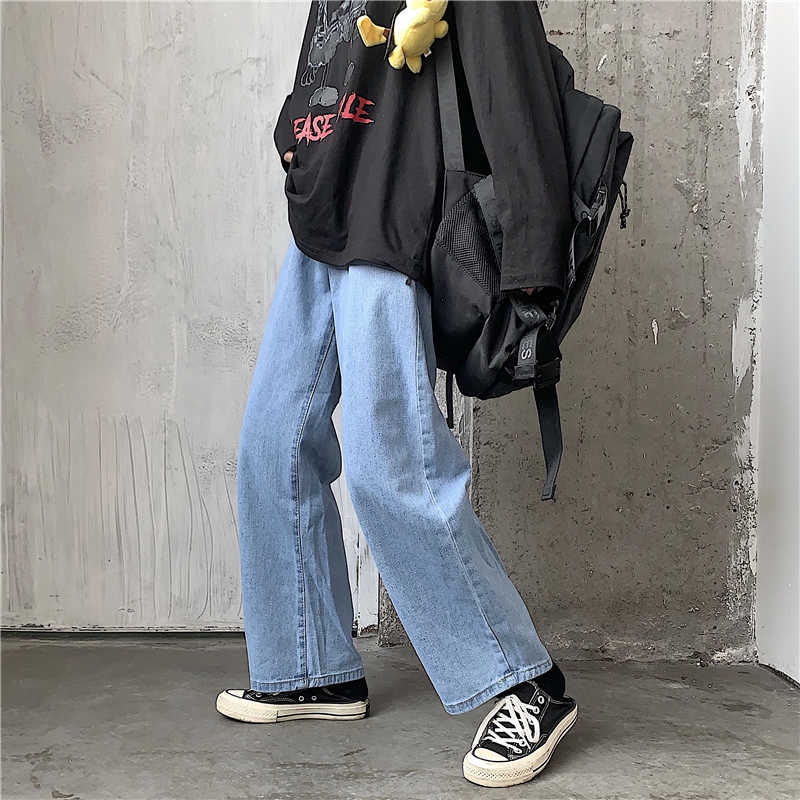 Quần jeans dáng rộng phong cách Hàn Quốc trẻ trung cá tính | BigBuy360 - bigbuy360.vn