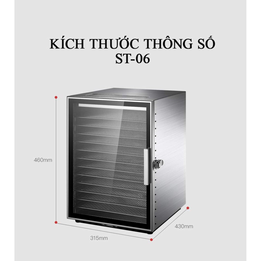 Máy sấy thực phẩm 12 khay Septree ST06