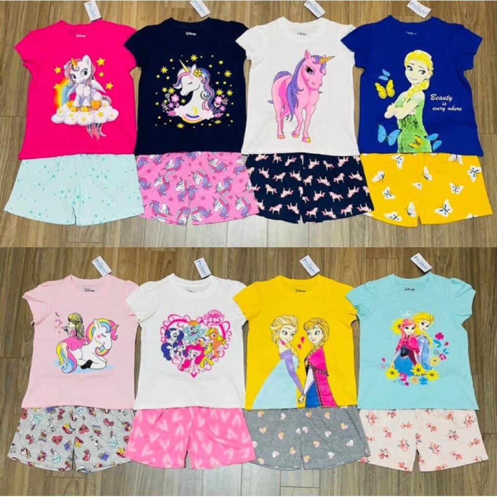 Bộ cộc tay cotton disney RIO chất cotton thấm hút mồ hôi, hàng có sẵn kèm ảnh thật, video