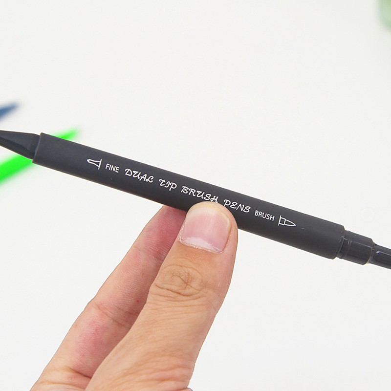 【FS】48 Color Twin Marker Journal Pens Double Tip Head Watercolor Pen #8