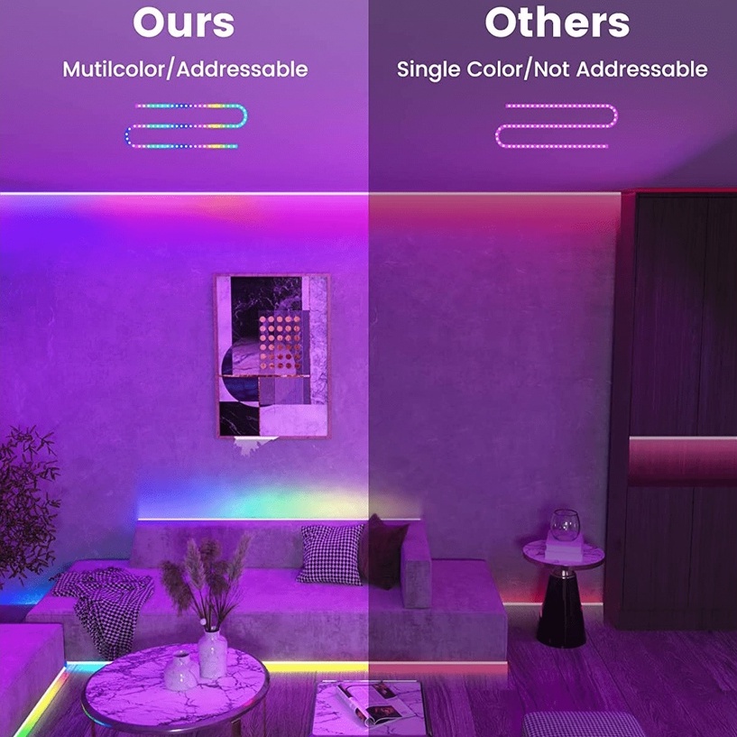 Đèn led dây Xiaomi Yeelight Lightstrip Pro 2023 bộ 2 mét dây dán, đổi 16 triệu màu, hỗ trợ Mi Home, Apple HomeKit