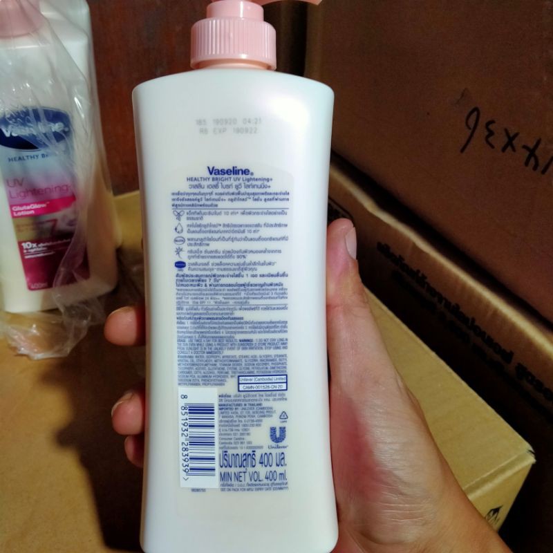 Sữa dưỡng thể Vaseline 380ml UV Lightening 10X Thái Lan