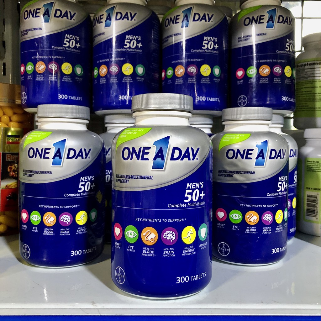 [MẪU MỚI]Viên Uống One A Day Cho Đàn Ông 50+ Multi Vitamin Advantage Men Formula 300 viên