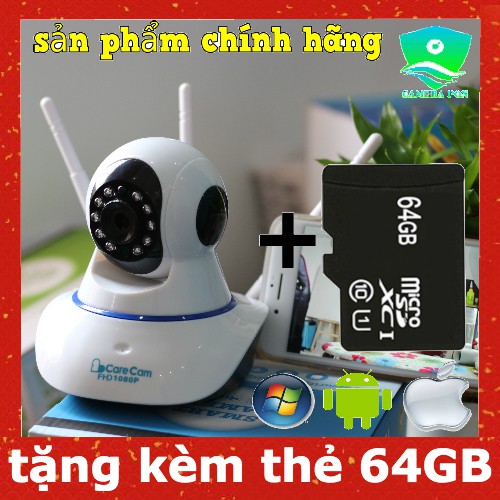 [Mã ELCA5 giảm 7% đơn 500K] Camera "care cam" thế hệ mới 2.0 Full HD 1080 kèm thẻ nhớ 64GB