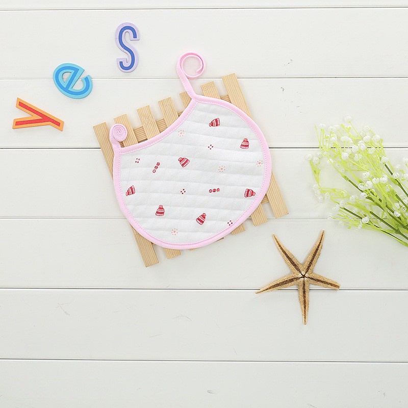 Yếm ăn em bé bằng cotton nhiều màu sắc đáng yêu