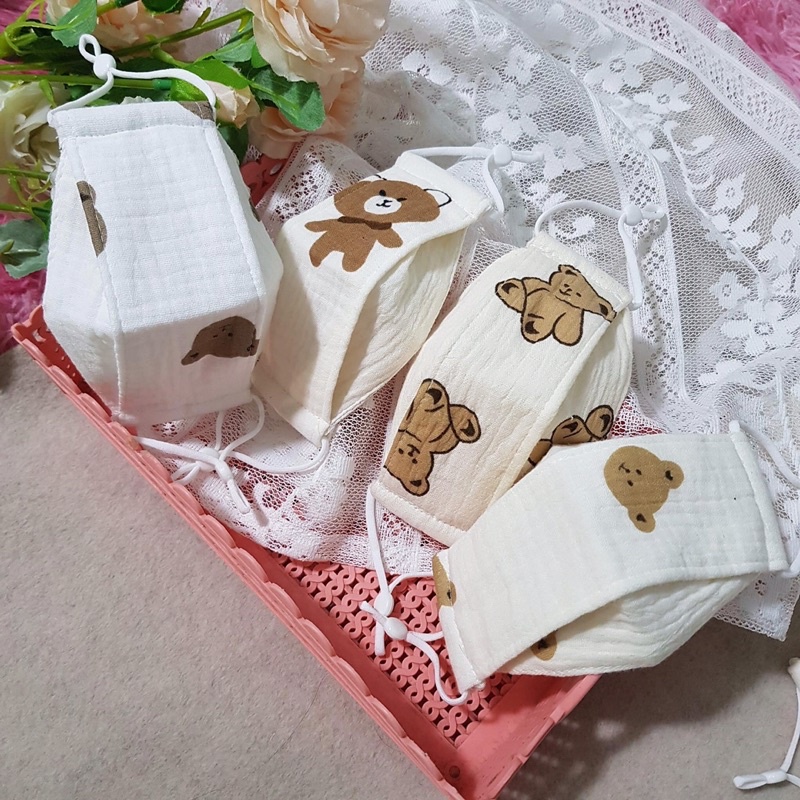 Combo 4 chiếc khẩu trang cho bé size 5-10 tuổi