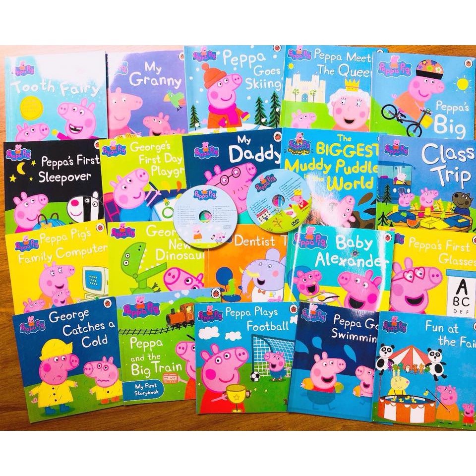 [Freeship]Bộ Nhập - Peppa Pig (20C + 2CD) 20C