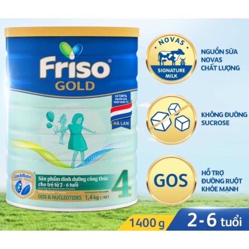 Sữa bột Frisolac Gold LockNutri 4 1.4kg date mới