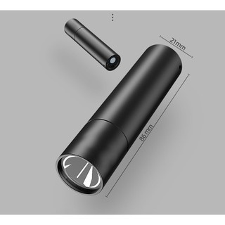Đèn Pin Siêu Sáng Mini Hình Trụ 3 Chế Độ + Cáp Sạc USB Full Box Gia Dụng Chợ Lớn Số 1