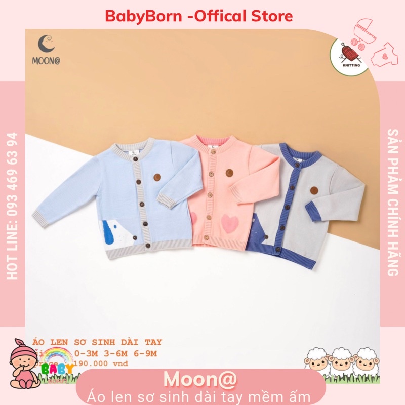 Moon - Áo len sơ sinh dài tay mềm ấm MO2308