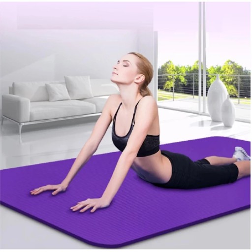 Thảm tập gym và yoga TPE 2 lớp đủ màu, thảm tập yoga tpe 2 lớp 6mm cao cấp (giao màu ngẫu nhiên)