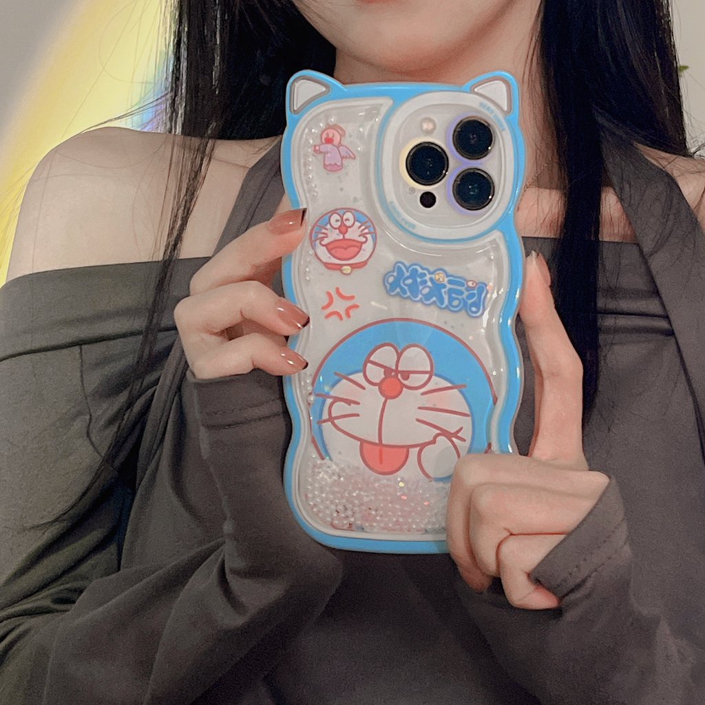 Ốp Điện Thoại TPU Dẻo Họa Tiết Hoạt Hình Doremon Dễ Thương Chống Trầy Cho iPhone 11 13 12 Pro Max XR 7 8 Plus
