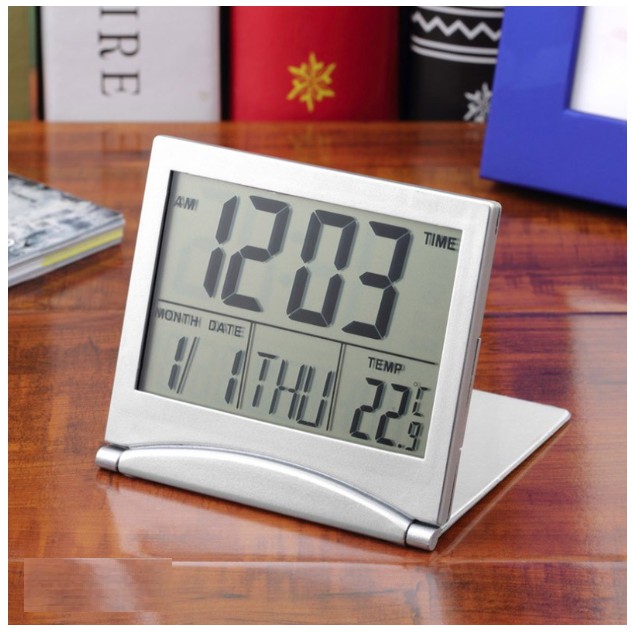 Đồng hồ để bàn nắp dựng đóng mở màn hình to (MT-033)