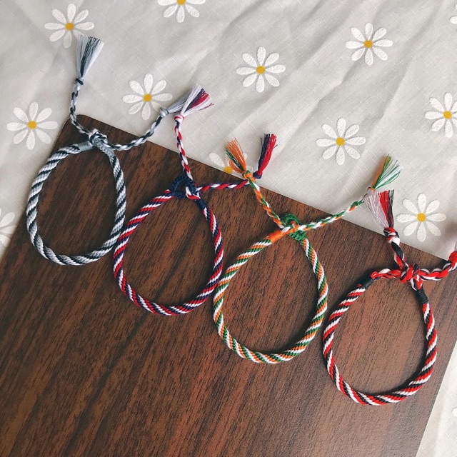 Vòng kumihimo mix 3 màu