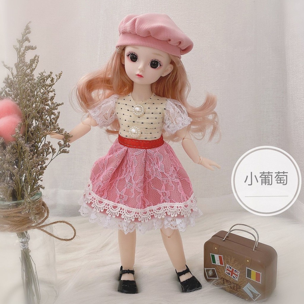 Búp Bê Công Chúa Barbie Mắt Thật 3d Kích Thước 30cm Với 21 Khớp Nối