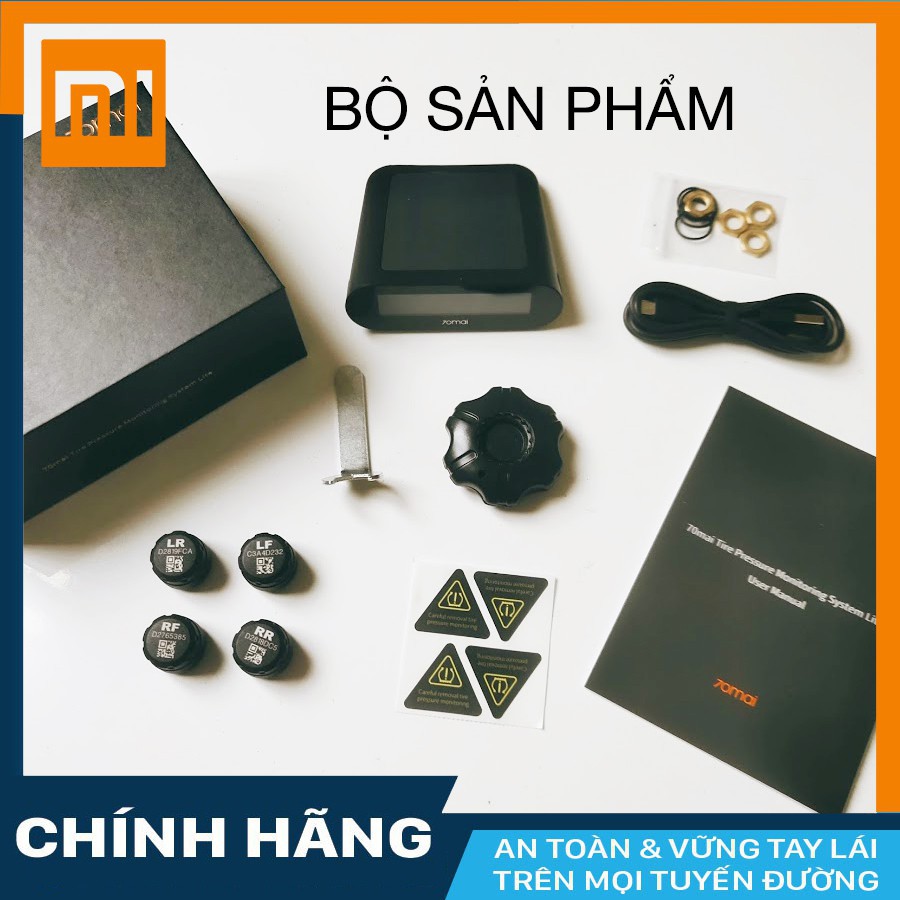 Cảm biến áp suất lốp Xiaomi 70MAI Van ngoài (bản quốc tế 2020) cho xe ô tô - hàng chính hãng