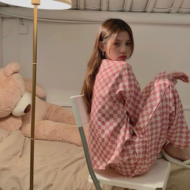 Bộ Đồ Ngủ Tay Dài Kẻ Sọc Xinh Xắn Cho Nữ