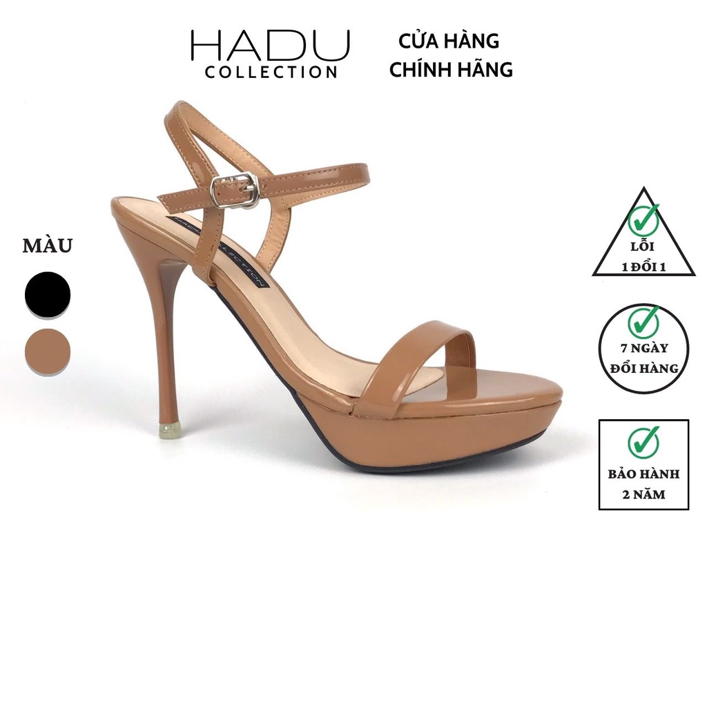 Sandal cao gót HADU G1016 gót nhọn 10cm, quai ngang