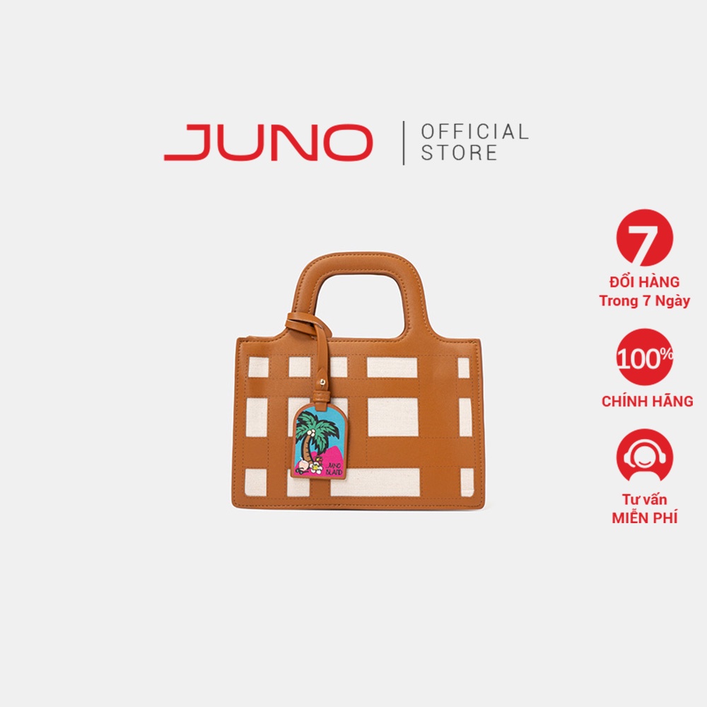 Túi Xách Nữ Thời Trang JUNO Cỡ Trung Cắt Lazer Charm Trang Trí TXT266