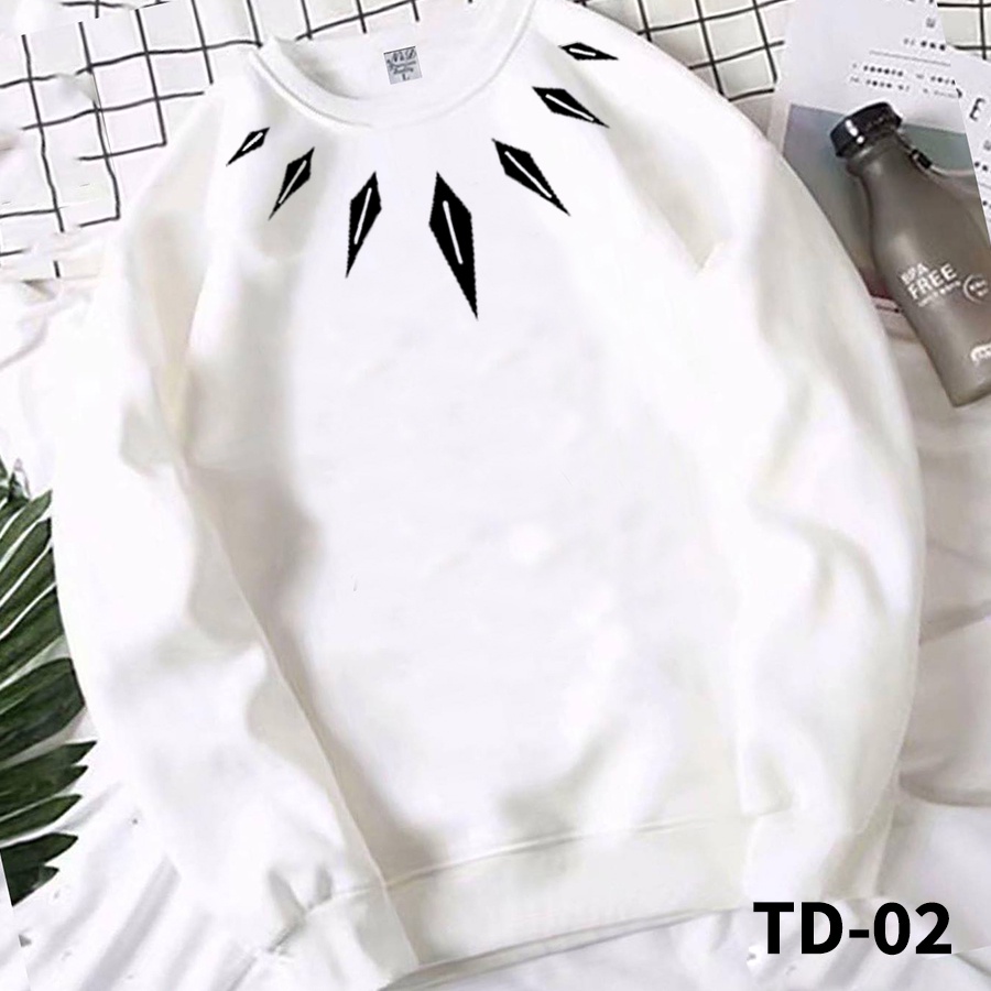 Áo sweater VÒNG CỔ phản quang, áo tay dài nam nữ nỉ bông in họa tiết unisex dày mềm mịn - Tí Chuột Studio
