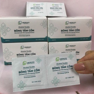10 miếng bông tẩm cồn lau móng